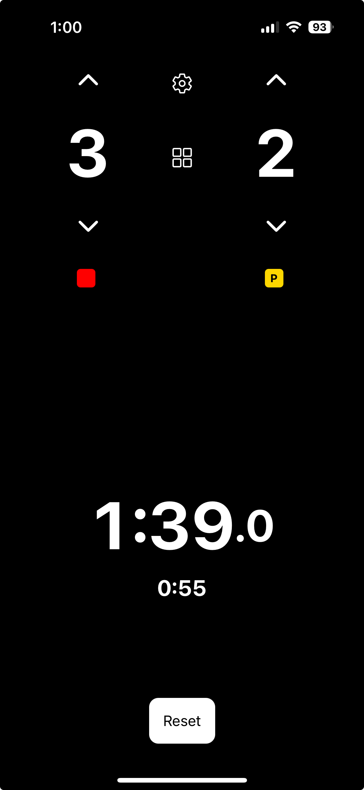 Fencing Referee main scoring interface