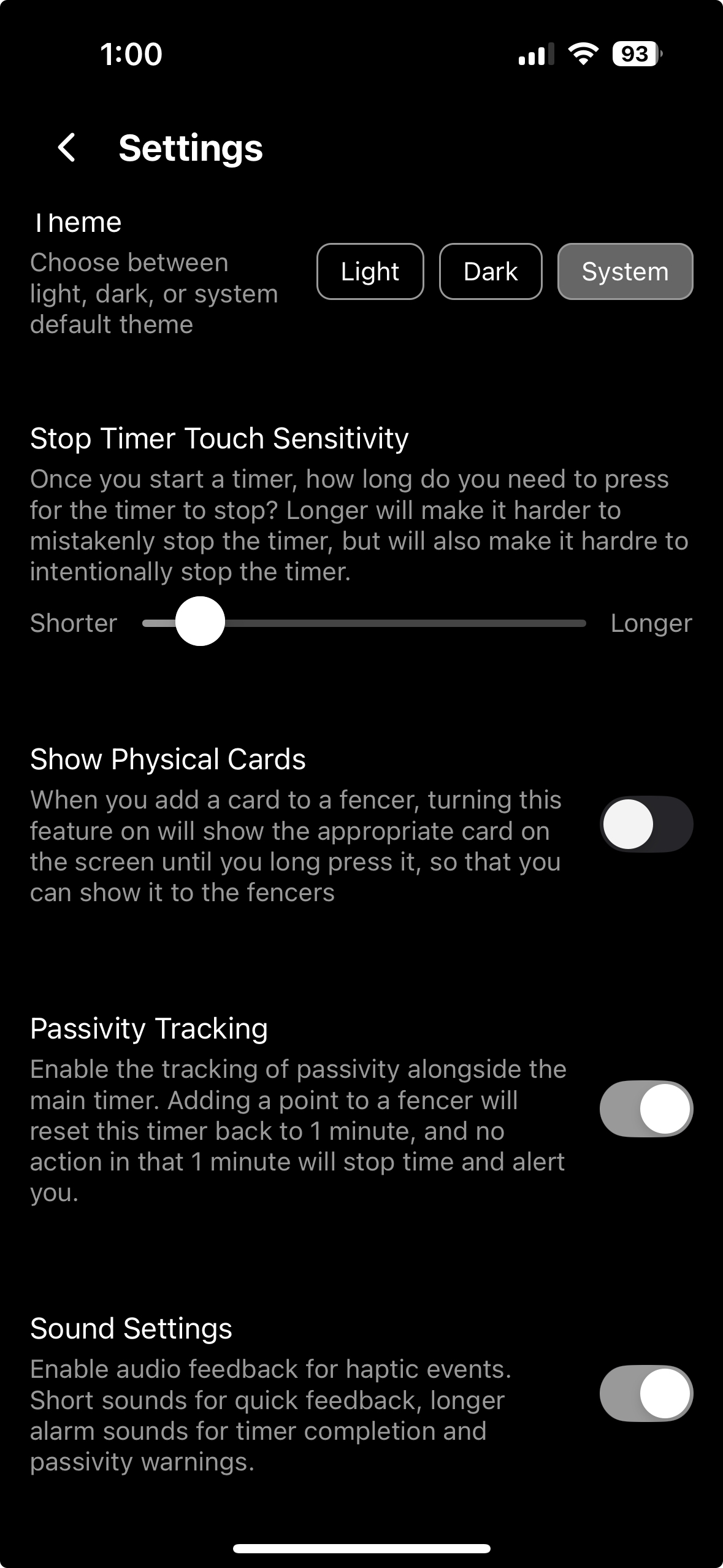 Settings and configuration